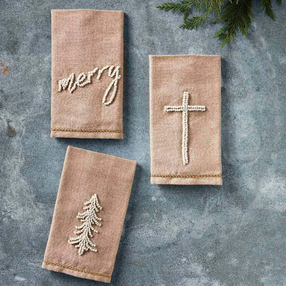 Mud Pie Merry Holiday Knot Towel/NWT